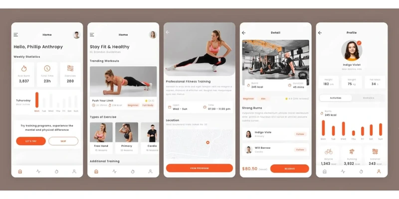 fitness app development steps